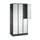 Dubbeldekse garderobekast,RAL 7021/RAL 7035,HxBxD 1950x920x500mm