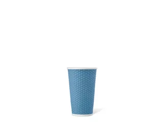 Beker porselein Les Artistes Paris 450ml met siliconen grip Blauw - 1