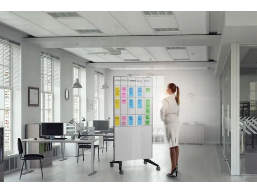 Mobiel Glasbord Wit Magnetisch 90x175cm