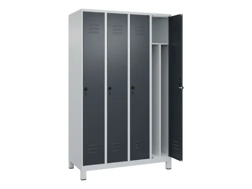 locker voor scheiding van kleding,HxBxD 1950x1200x500mm,4vak