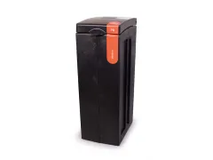 BonTon Original PD afvalbak 70 liter met dichte deksel zwart/rood