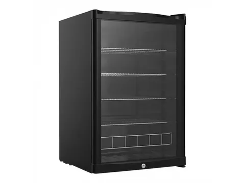 Husky Display Koelkast 130L transparant glas Zwart