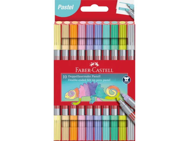 Viltstift Faber-Castell Duo 10 stuks pastel