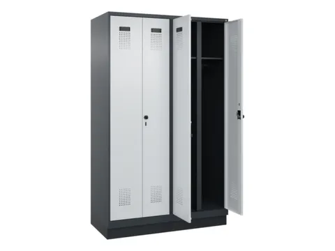 locker voor scheiding van kleding,HxBxD 1950x1200x500mm,4vak