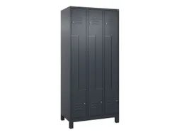 Z-garderobekast,HxBxD 1950x900x500mm,vak B 150/300mm,cil.-slot,voeten