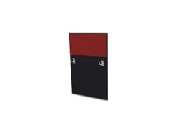 baliepaneel,v. bureau,aanbouw rechts,B 800mm,CC-zwart,BN4011-rood