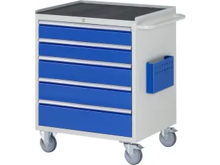 gereedschapswagen 975x770x650mm metaalblad 450kg 5 laden RAL5010 - 1
