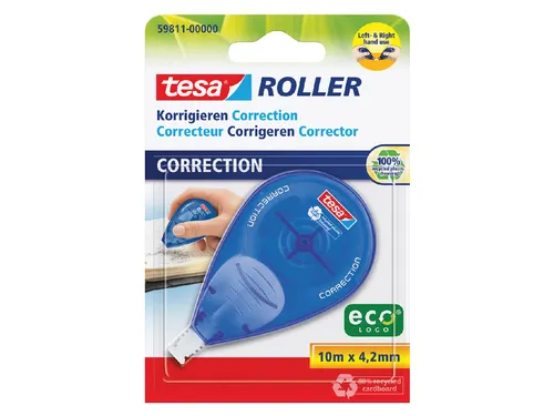 Correctieroller Tesa ecoLogo 4.2mmx10m zijwaarts op blister