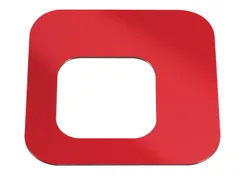 Oplegdeksel,V. Afvalbak 1X60L,Vierkant,1Opening,Staal,Rood
