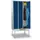 locker met bank,HxBxD 2150x1200x500mm,3vak,RAL7035,front RAL5010