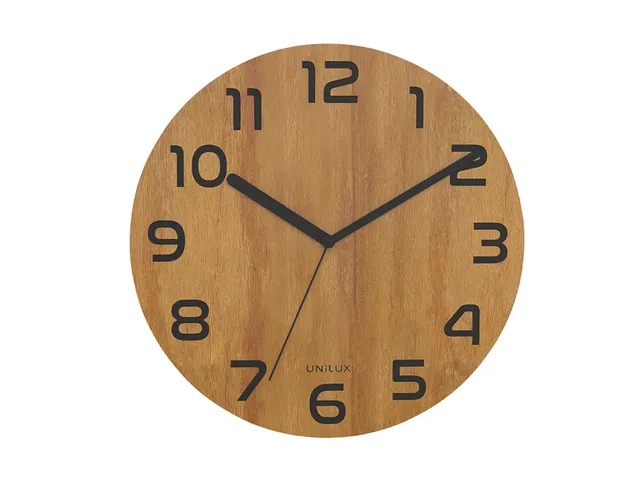 Wandklok Unilux Palma bamboe zwart