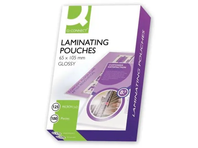 Lamineerhoes Glanzend Transparant 65x105mm 2x125mic Doos 100 Stuks