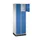lockerkast,RAL 7035/RAL 5010,HxBxD 1950x620x500mm,2x4vakken,cil.-slot