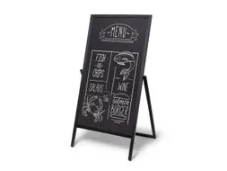 Krijtstoepbord Houten A-Bord Flip 68x140cm Zwart