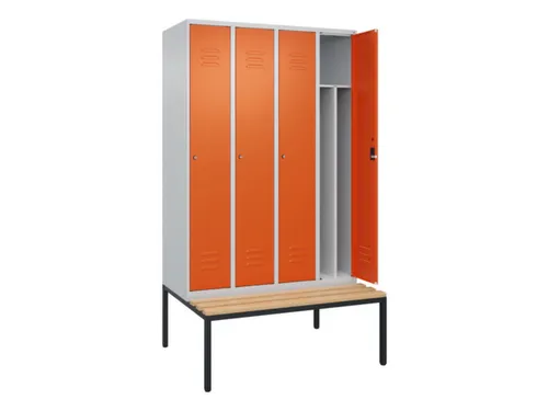 locker voor scheiding van kleding,HxBxD 2120x1200x815mm,4vak