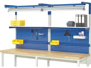 opbouwelement,v. werkbank,HxBxD 1380x2500x350mm,draagverm. 100kg,staal - 2