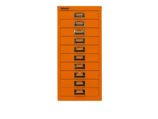 kantoor-ladekast HxBxD 590x279x380mm 10 laden romp oranje staal - 1