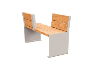 zitbank,B 1200mm,3latten,hout-zitting licht eikenhout,zitting H 450mm - 2