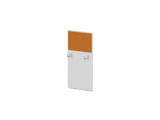 baliepaneel,v. bureau,aanbouw links,B 600mm,Bl-wit,BN3005-geel - 1