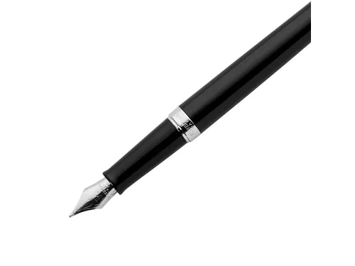 Vulpen Waterman Hémisphère Black lacquer CT Medium blauwe inkt