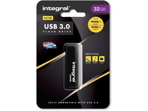 Integral Usb-Stick 3.0, 32Gb, Zwart