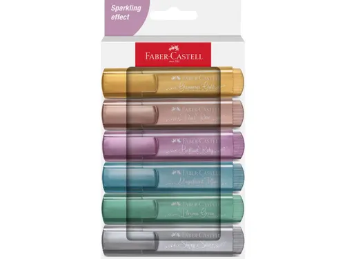 Markeerstift Faber-Castell 46 metallic 6stuks goud, zilver, roze, ruby