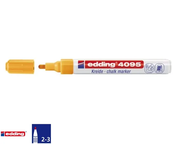 Krijtstift edding 4095 rond neon oranje 2-3mm