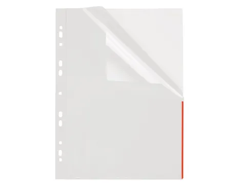 Pochette de présentation transparente Foldersys avec bande d'indexati