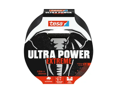 Reparatietape tesa Ultra Power Extreme repair 10mx50mm zwart