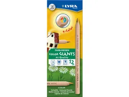 Kleurpotlood LYRA Color Giants Nature vierkleurig set à 12 stuks