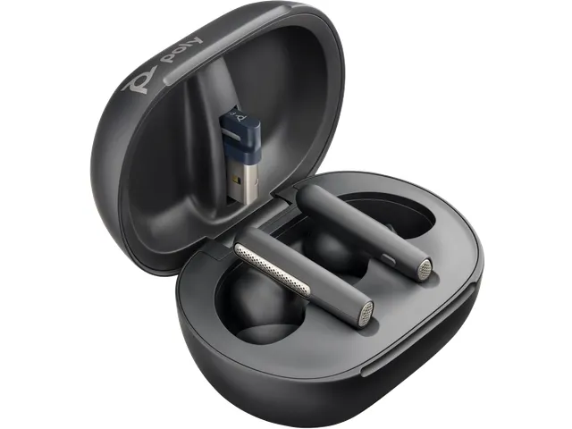 Poly Voyager Free 60+ UC M Carbon Black Earbuds + BT700 USB-C-adapter