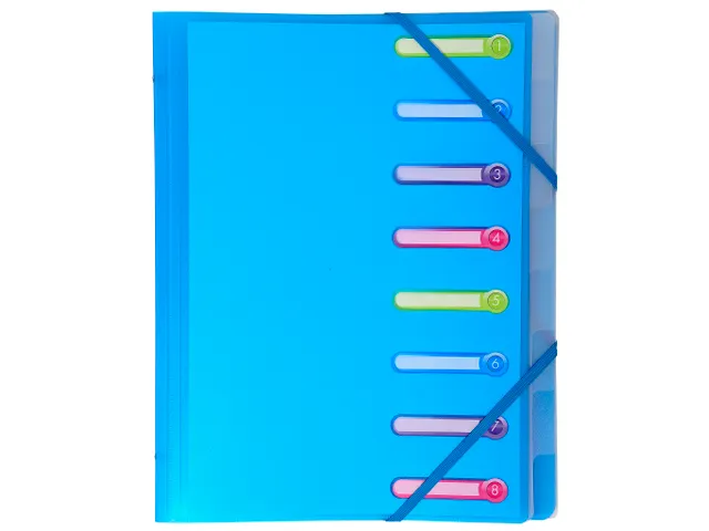 Sorteermap PP Chroma line 3klep 8 vak ass