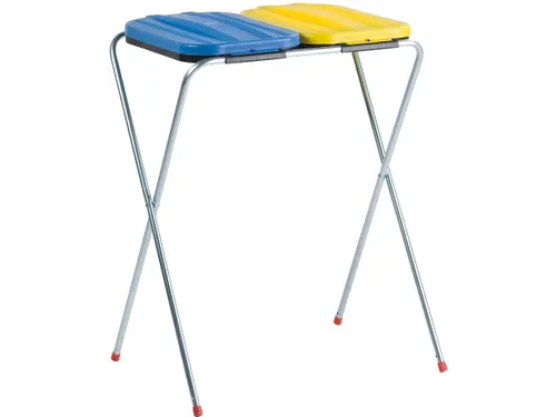 Afvalzakhouder Duo 2x130L geel en blauw