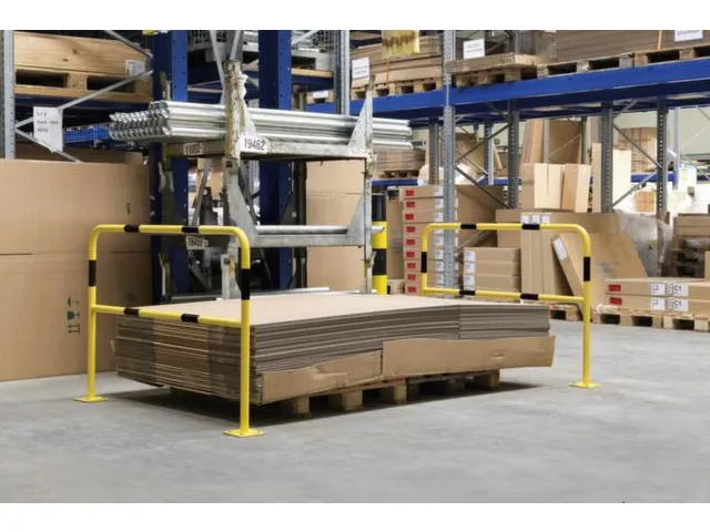 beschermbeugel,v. binnen,HxB 1000x2000mm,staal,geel/zwart