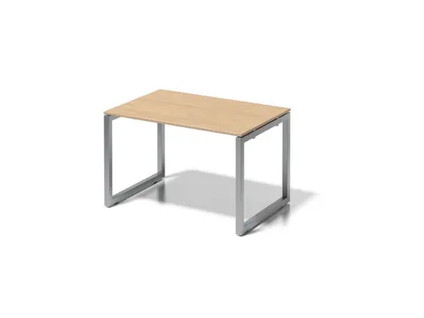 bureau,HxBxD 740x1200x800mm,blad esdoorn,sledeframe zilverkleurig