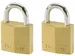 Hangslot MasterLock 120EURT 2 gelijksluitend messing 20mm