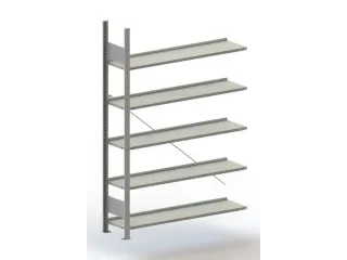 Inhaakstelling Aanbouwveld Verzinkt 1850x1256x336mm 5legborden 80kg - 1