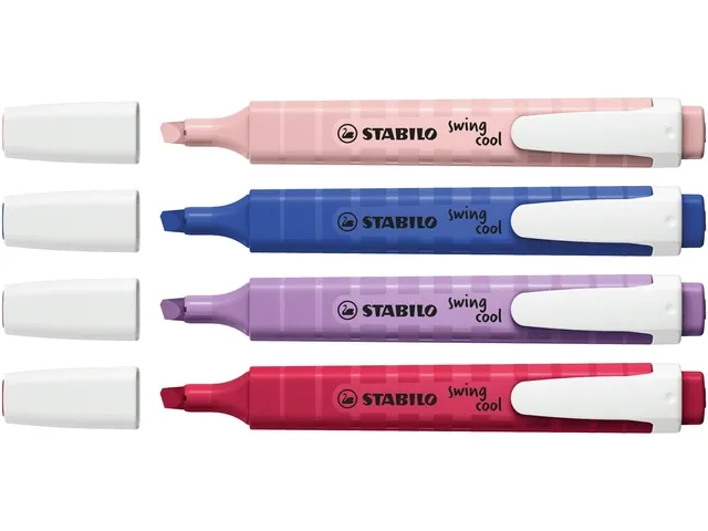 Markeerstift STABILO Swing cool Wildflower 4 kleuren 16 stuks