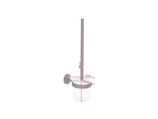 Toiletborstel met wandhouder Tesa Moon 40561 Zwart Zelfklevend - 2