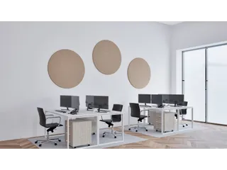 Akoestisch PET-vilt rond plafondpaneel Ø120cm Beige - 6