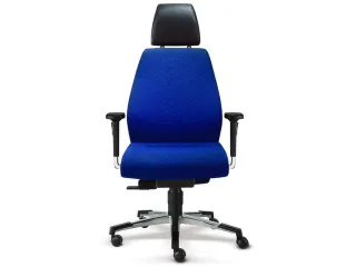 Dauphin 24-uurs Bureaustoel bekleding stof 100% polyester Blauw - 1