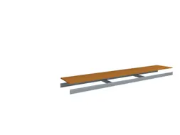 houten vloer,v. breedvakstelling,BxD 2500x400mm,dikte 19mm,vakl. 350kg