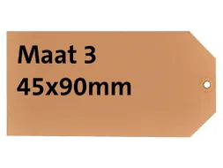 Label karton nr 3 200gr 45x90mm chamois 1000 stuks
