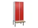 locker voor scheiding van kleding,HxBxD 2120x800x815mm,2vak