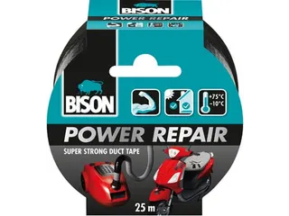 Bison Power Repair ducttape 48mmx25m Zwart - 2