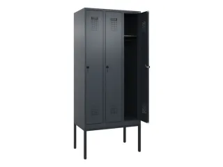 locker,HxBxD 2120x900x500mm,3vak,vak B 300mm,draaigrendel - 1