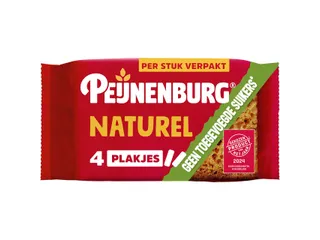 Koek Peijnenburg naturel zonder toegevoegde suiker 4-pack - 1