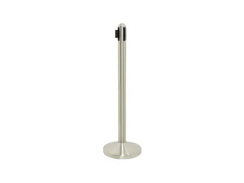 Afzetpaal Securit RVS met rolband 210cm rood