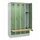 locker met bank,HxBxD 1950x1200x815mm,4vak,vak B 300mm,draaigrendel