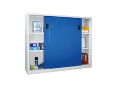 schuifdeurkast,HxBxD 1200x1500x400mm,RAL7035,front RAL5010